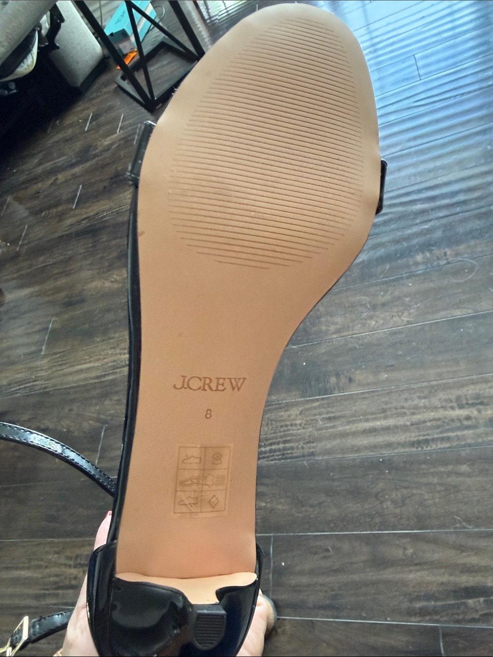 J. Crew Black Patent Ankle-Strap Heels - Picture 5 of 5